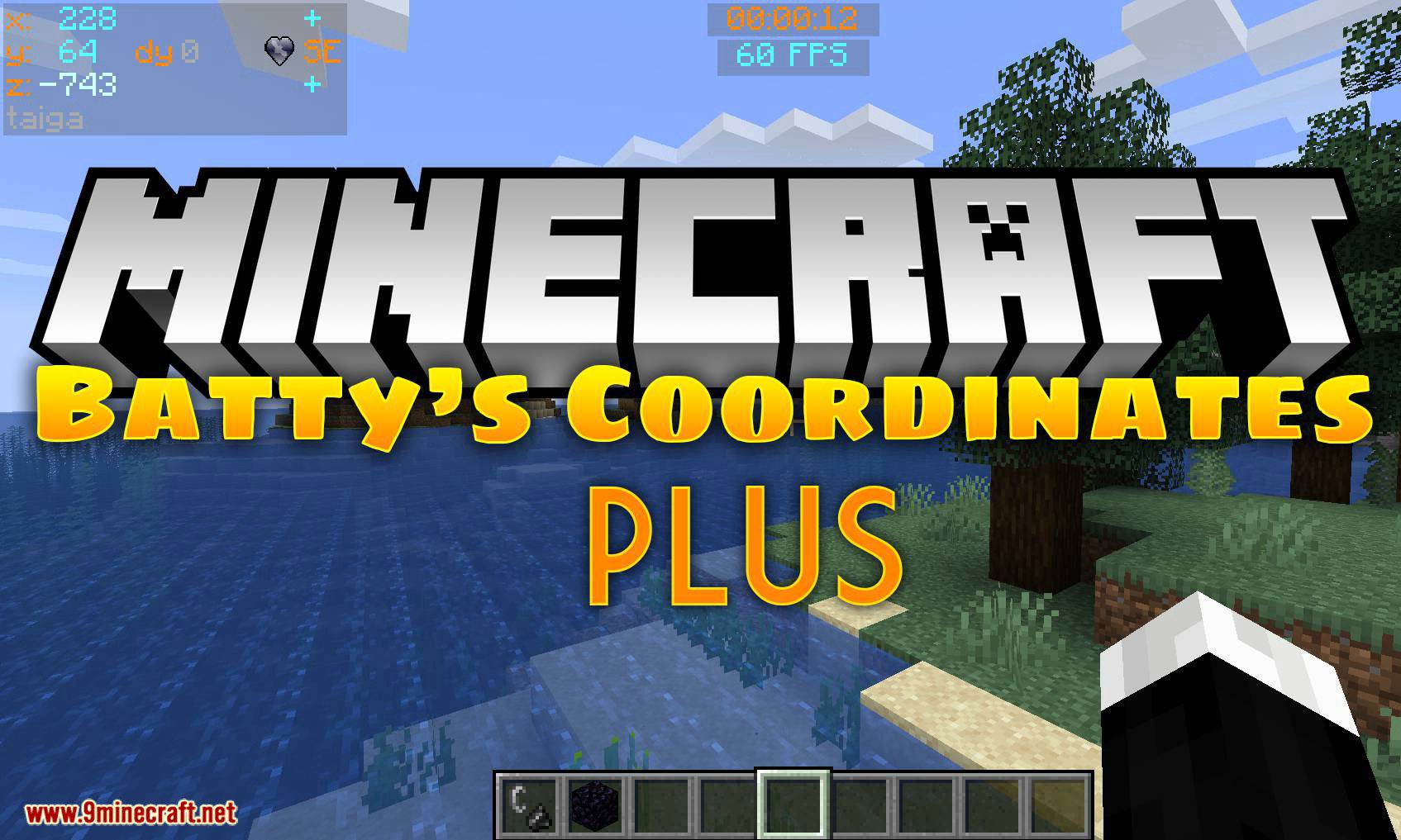 Batty's Coordinates Plus Mod (1.18.2, 1.17.1) - On-screen Coordinates Display 1