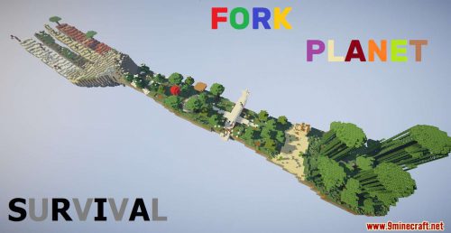 Fork Planet Survival Map (1.20.4, 1.19.4) for Minecraft Thumbnail