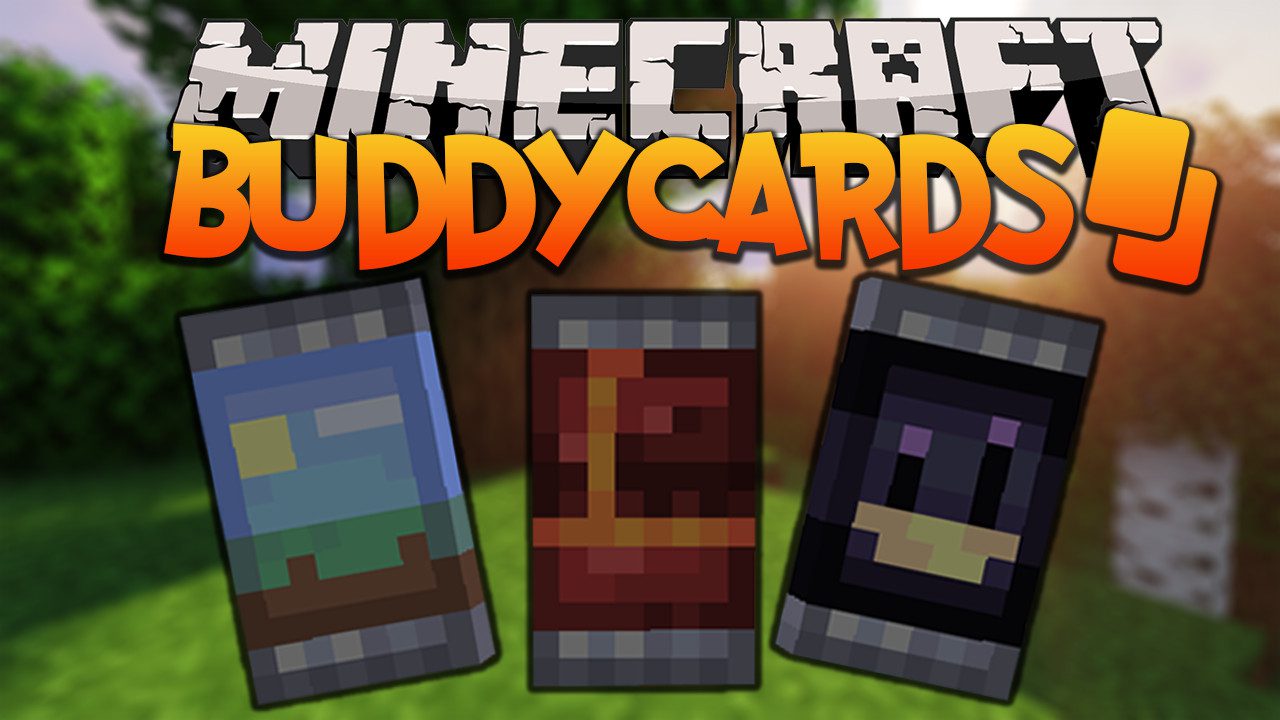 Buddycards Mod (1.18.2, 1.16.5) - Trading Cards You Can Find and Collect 1