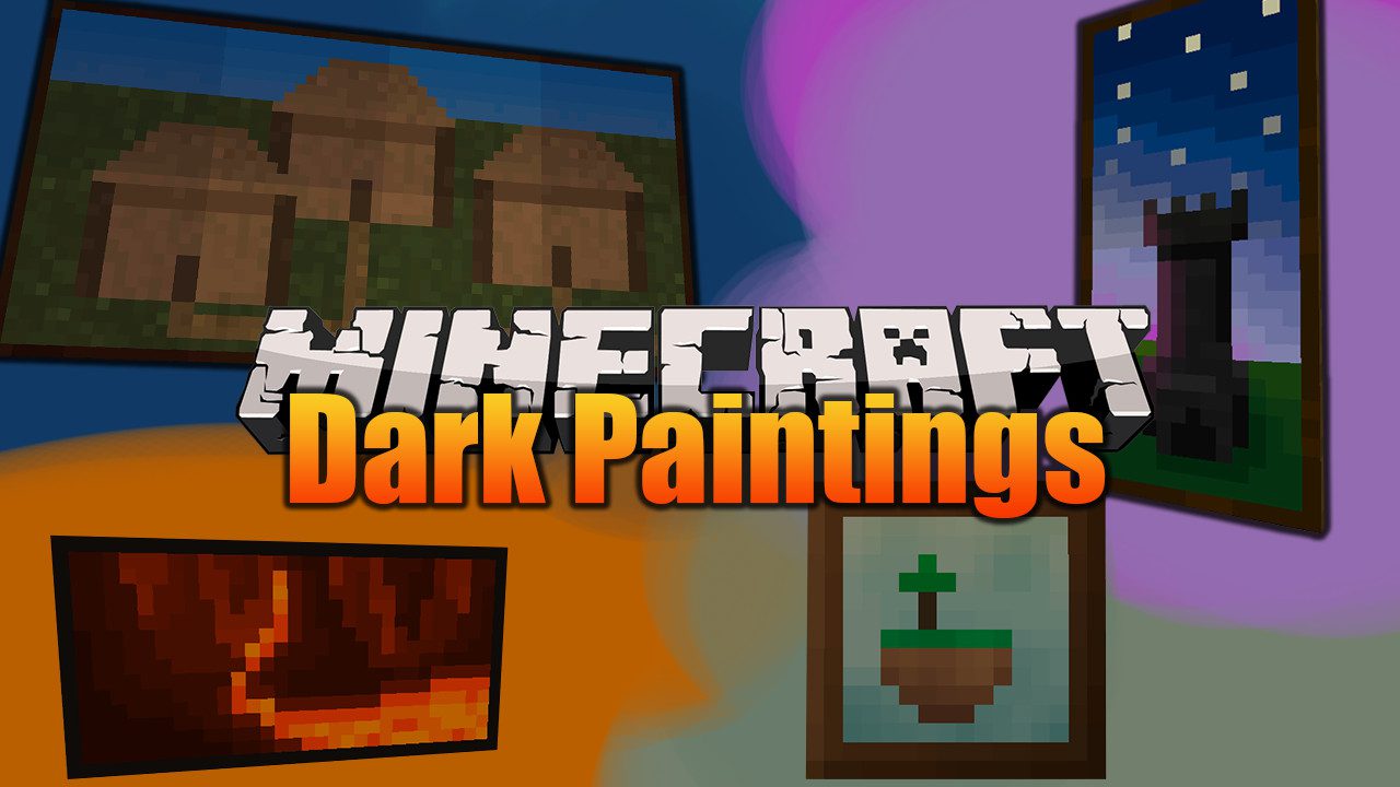 Dark Paintings Mod (1.20.4, 1.19.4) - Art Gallery in Minecraft 1