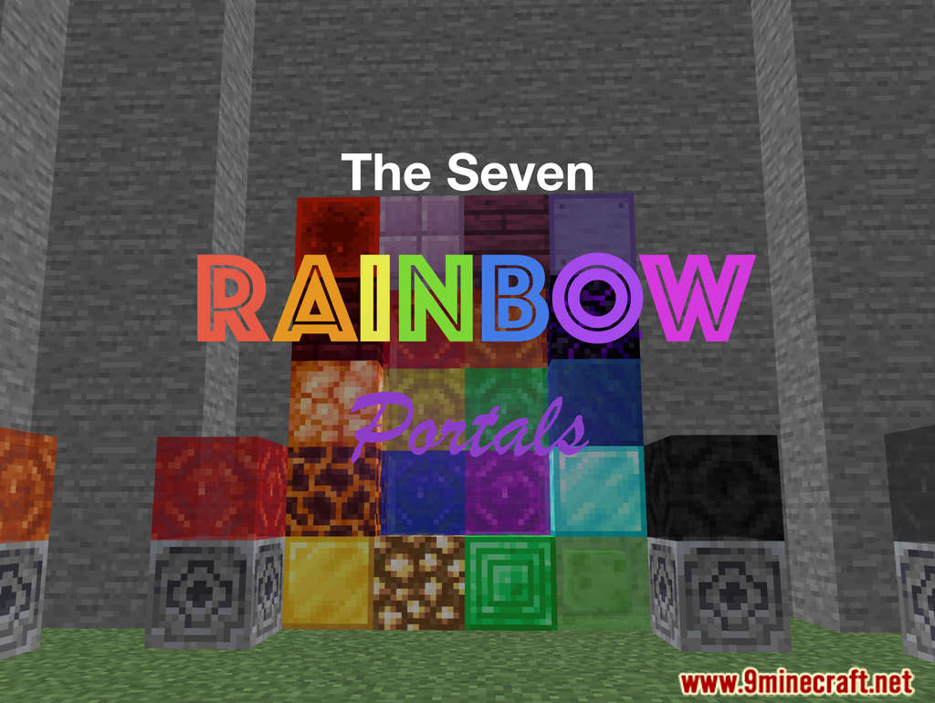 The Seven Rainbow Portals Map (1.20.4, 1.19.4) for Minecraft 1