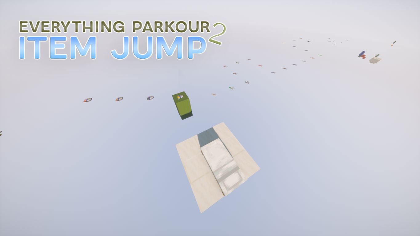 Everything Parkour 2: Item Jump Map (1.20.4, 1.19.4) for Minecraft 1