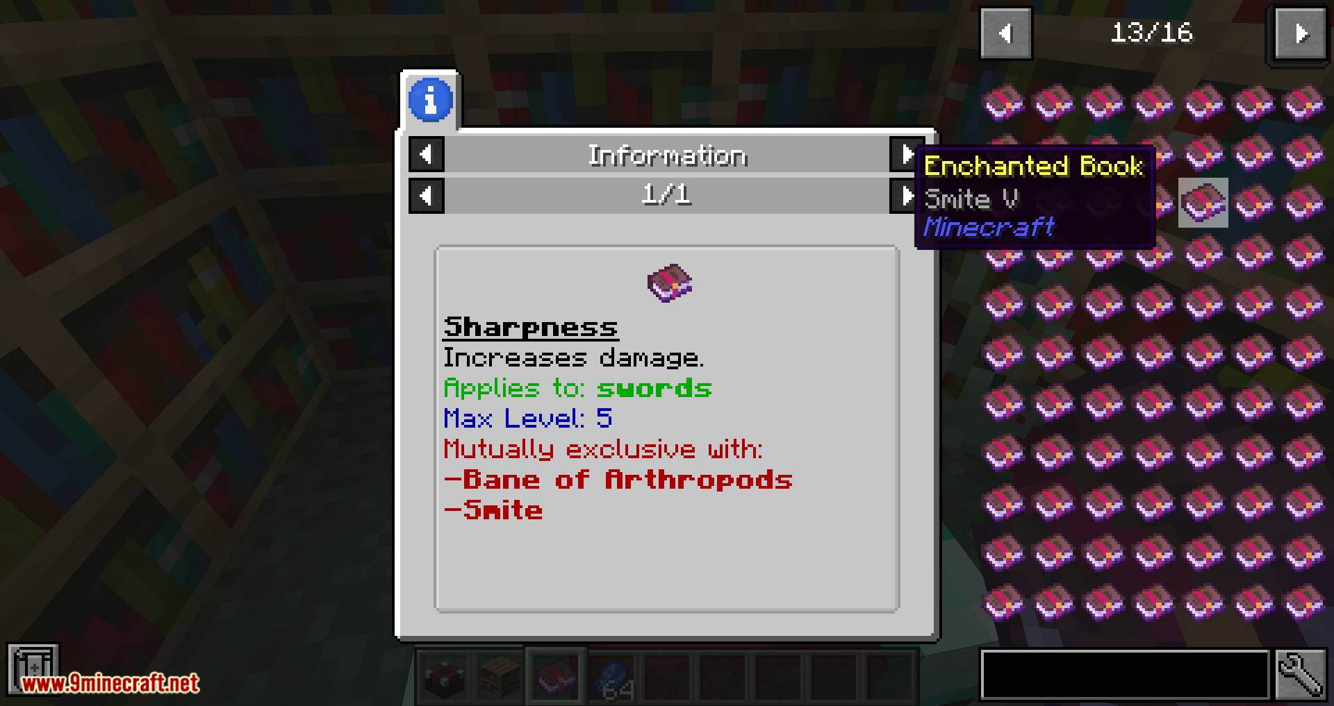 JEI Enchantment Info Mod (1.18.2, 1.16.5) - JEI Info Entries 6