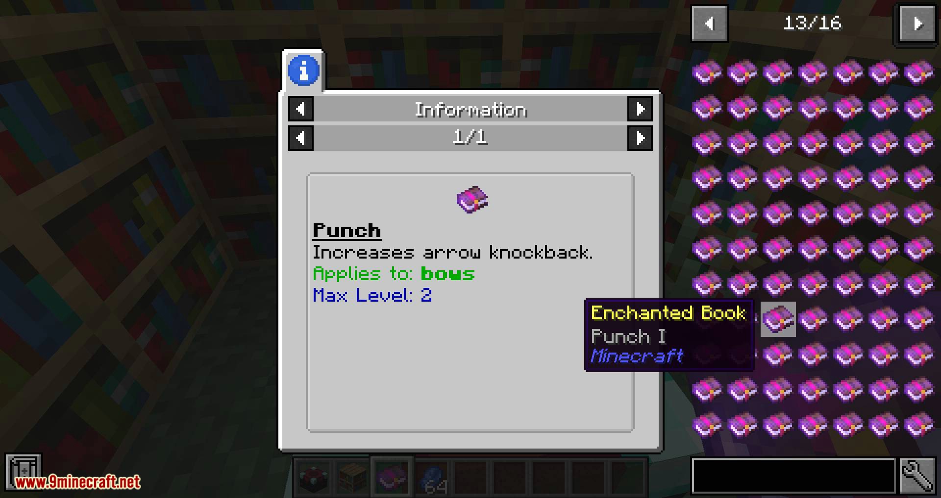 JEI Enchantment Info Mod (1.18.2, 1.16.5) - JEI Info Entries 7