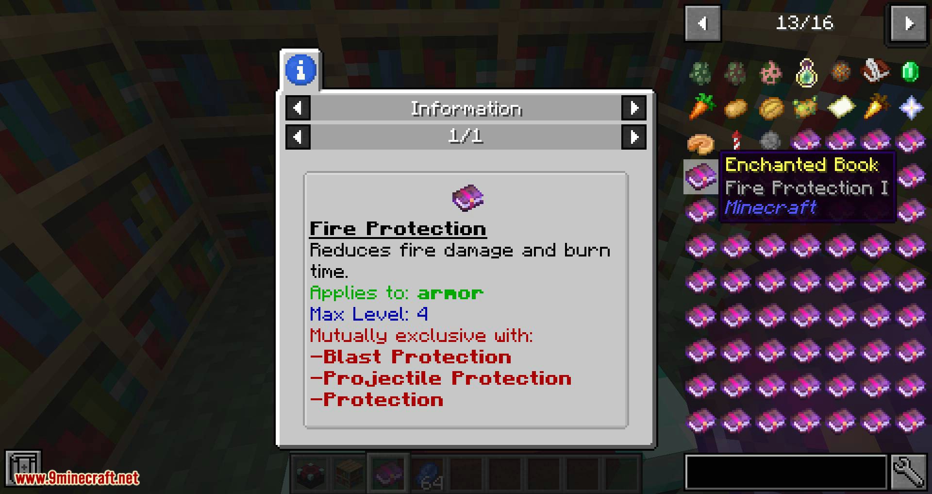 JEI Enchantment Info Mod (1.18.2, 1.16.5) - JEI Info Entries 9