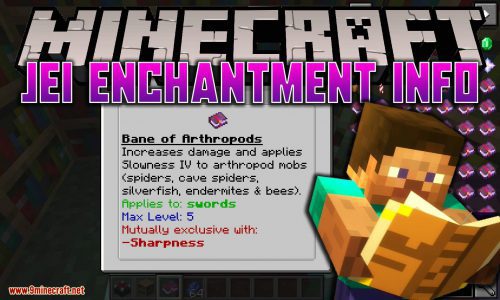 JEI Enchantment Info Mod (1.18.2, 1.16.5) – JEI Info Entries Thumbnail