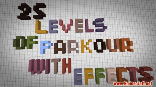 25 Levels of Parkour With Effects Map (1.20.4, 1.19.4) for Minecraft Thumbnail