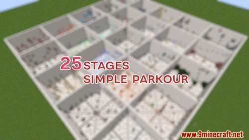 25 Stages of Simple Parkour Map (1.20.4, 1.19.4) for Minecraft Thumbnail