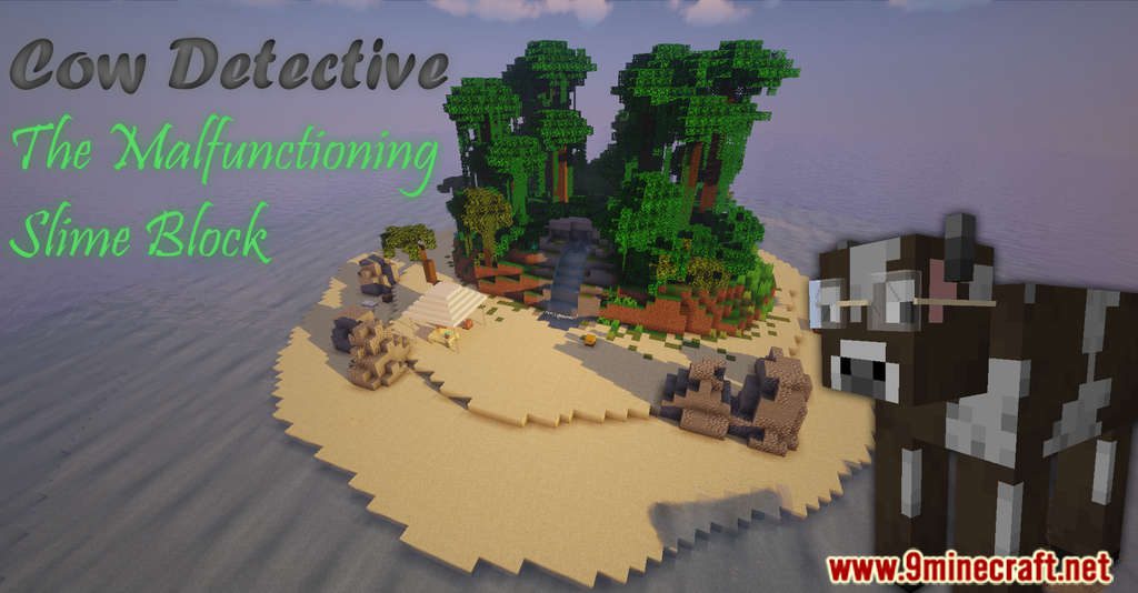 Cow Detective: The Malfunctioning Slime Block Map (1.20.4, 1.19.4) for Minecraft 1