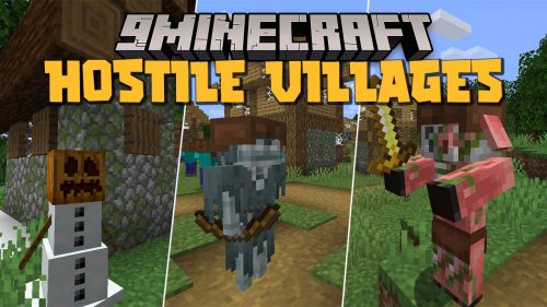 Hostile Villages Mod (1.20.1, 1.19.4) – Challenging, Deterrent Thumbnail