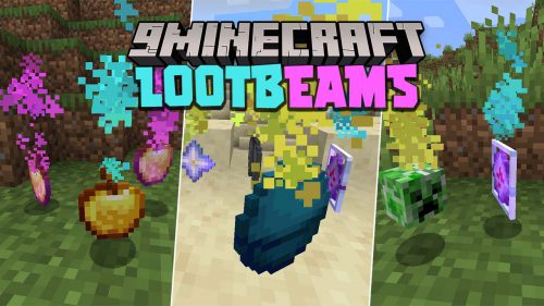 Lootbeams Mod (1.20.4, 1.19.3) – Customizable Loot Beams to Dropped Items Thumbnail