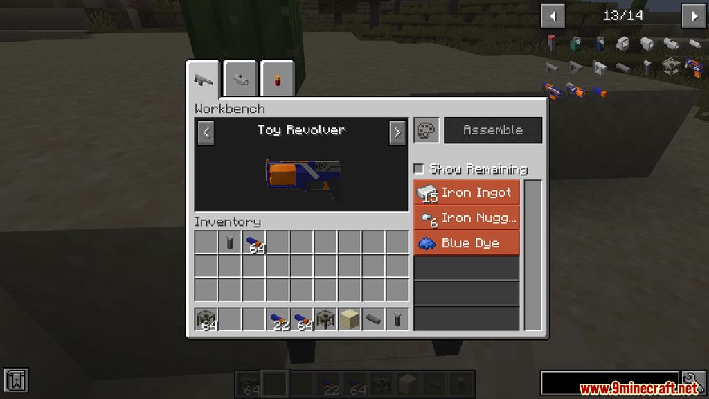 Toy Guns Mod (1.19.2, 1.18.1) - Harmless Firearms 2