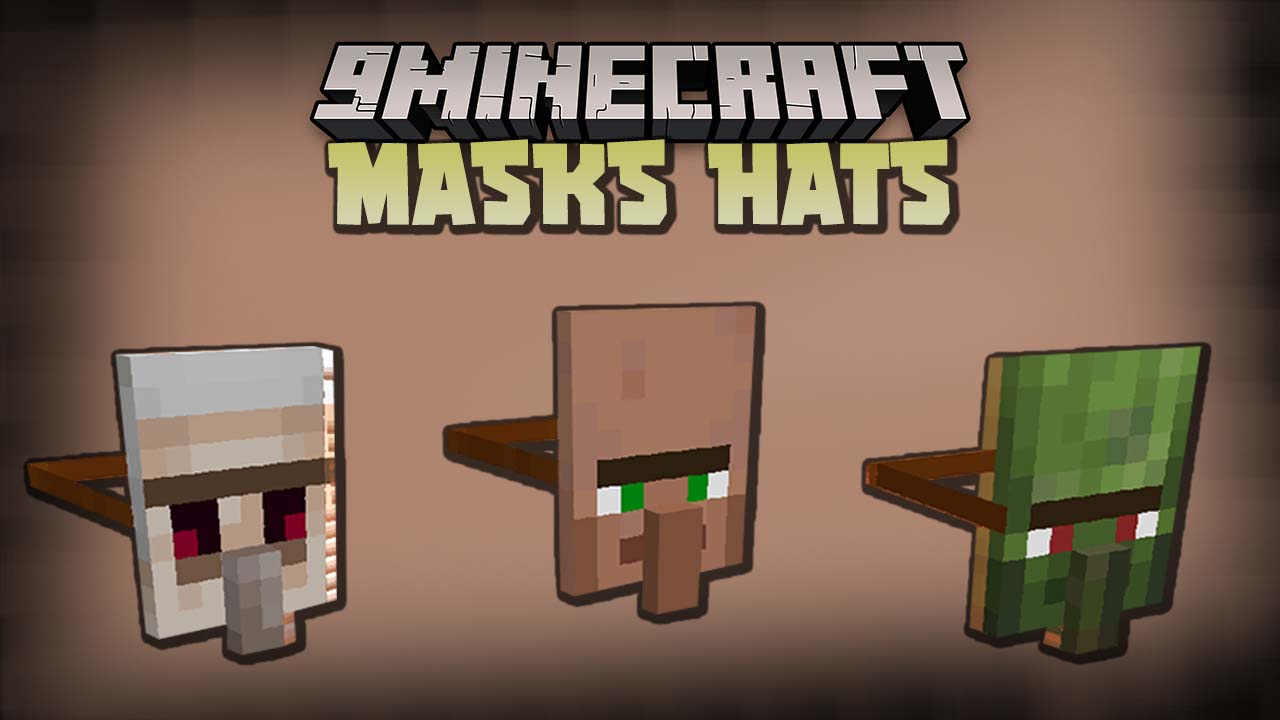 Masks Hats Mod (1.18.2, 1.17.1) - Headgear, Masks 1