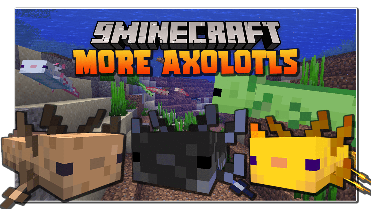 More Axololts Mod (1.19.2, 1.18.2) - Companions, Pets 1