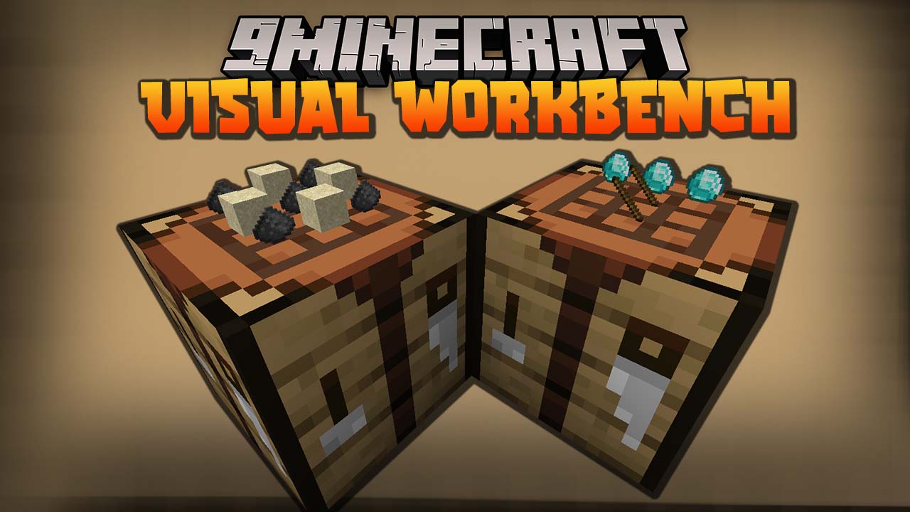 Visual Workbench Mod (1.20.4, 1.19.4) - 3D Crafting Table 1