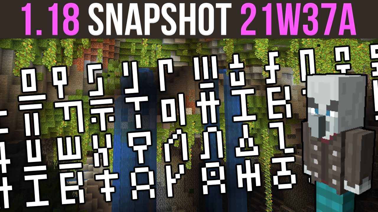 Minecraft 1.18 Snapshot 21w37a (Illager Rune Font) 1