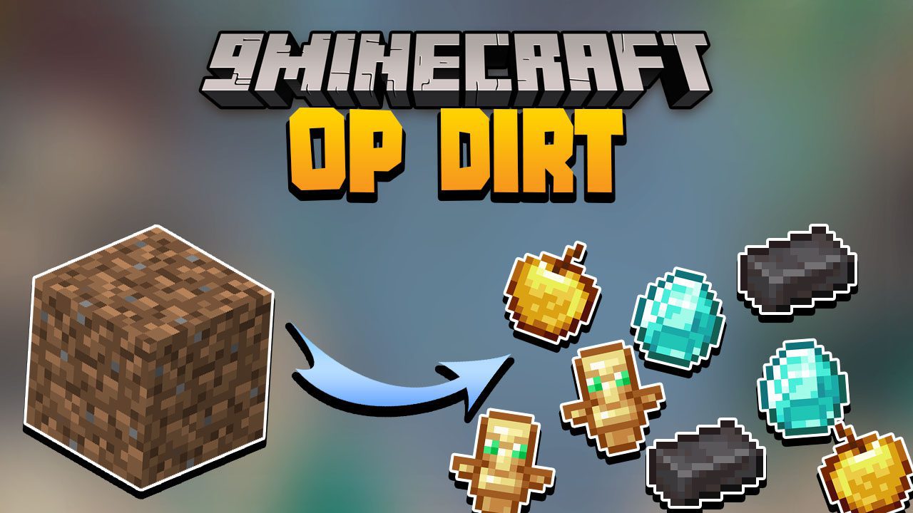 Minecraft But Dirt Drops OP Loot Data Pack (1.19.3, 1.18.2) 1
