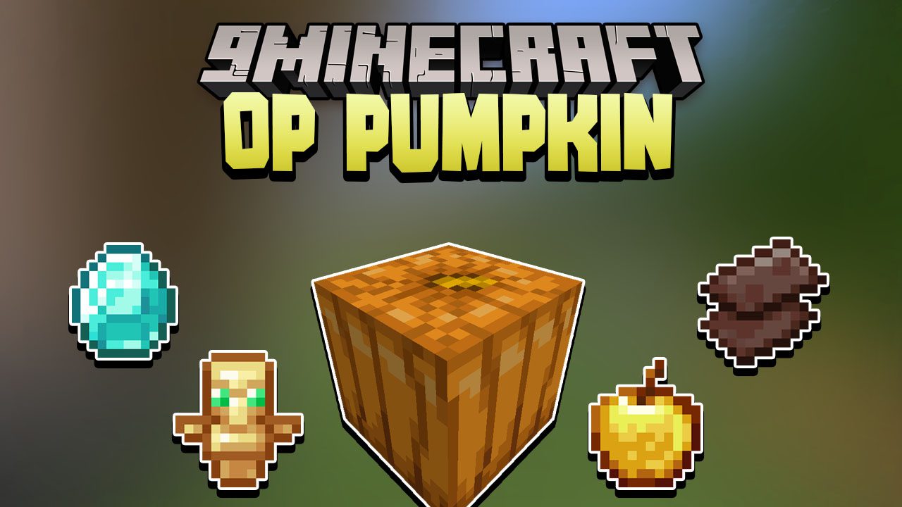 Minecraft But Pumpkin Drops OP Items Data Pack 1.18.1, 1.17.1 (OP Pumpkin) 1