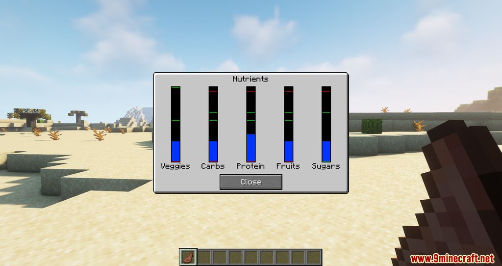 Nutritional Balance Mod (1.20.2, 1.19.3) - Difficulty, Eating 5