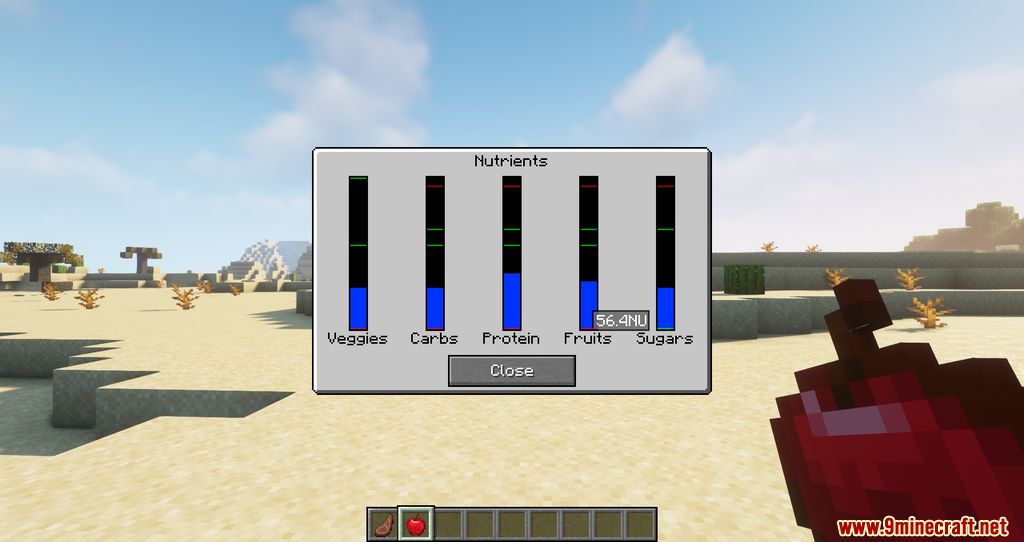 Nutritional Balance Mod (1.20.2, 1.19.3) - Difficulty, Eating 6