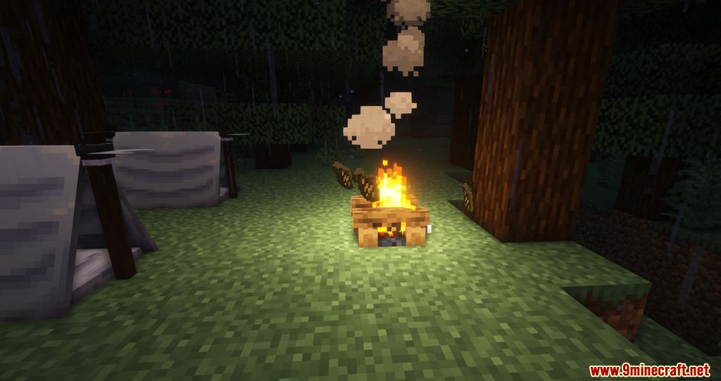 Simply Camping Mod 1.17.1 (Campfire, Adventure) 8