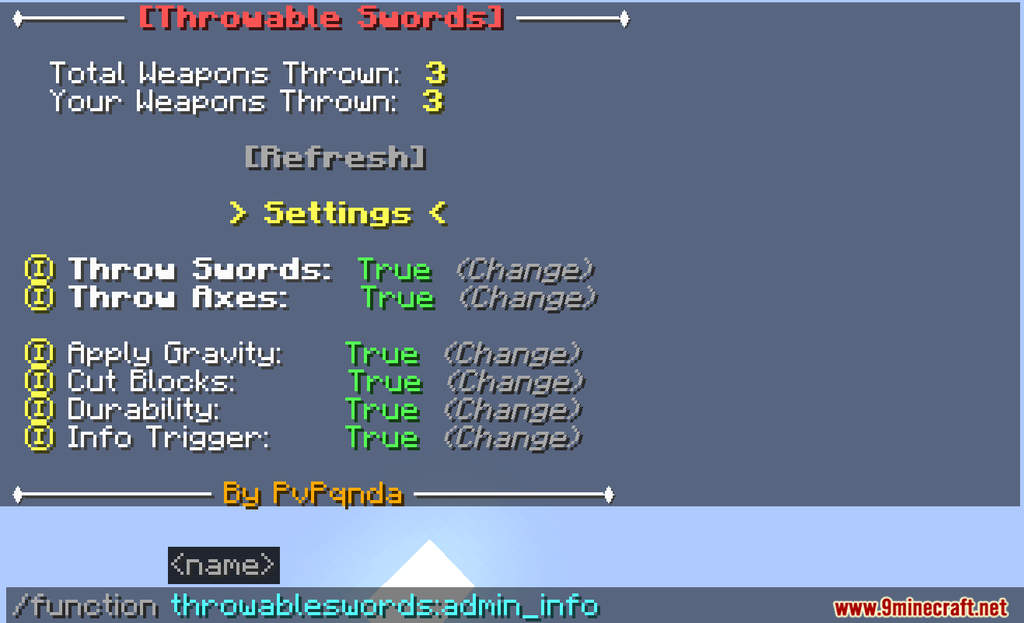 Throwable Swords Data Pack 1.18.1, 1.17.1 (Ranged Weapon) 12