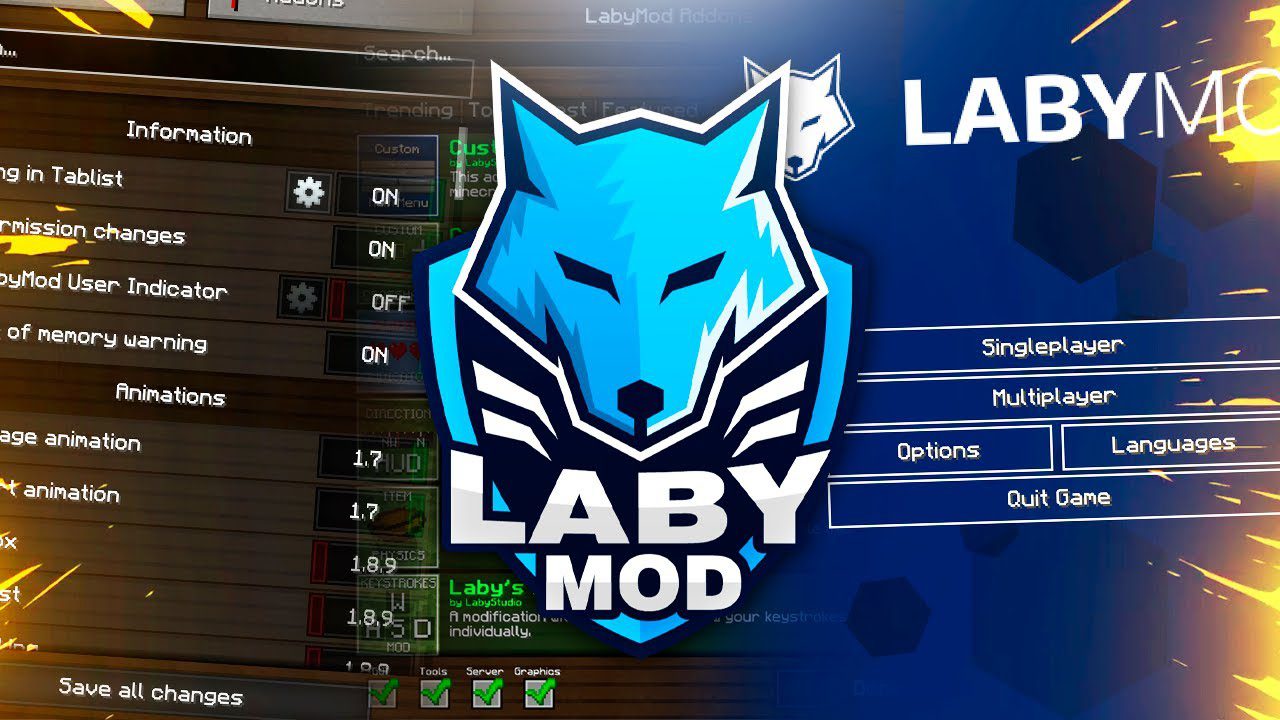 LabyMod Client (1.20.1, 1.19.4) - Too Many Exclusive Features 1