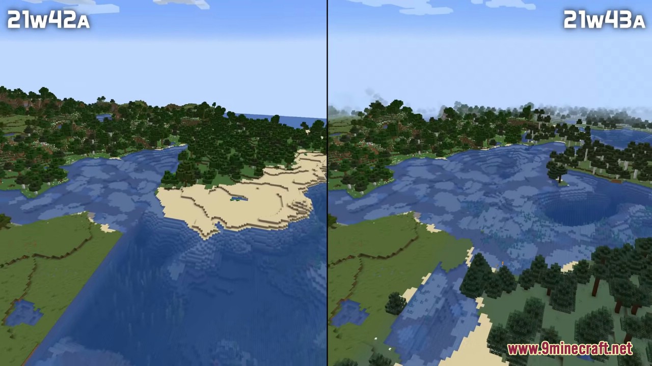 Minecraft 1.18 Snapshot 21w43a (World Upgrade Blending) 4