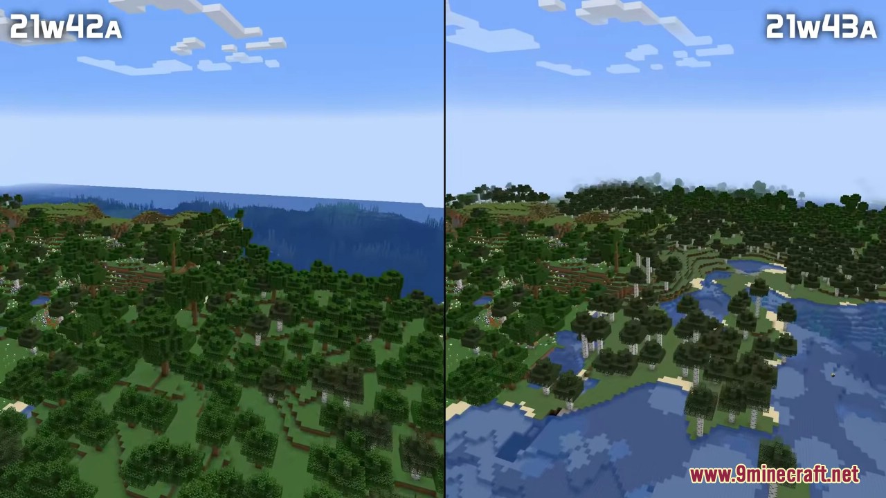 Minecraft 1.18 Snapshot 21w43a (World Upgrade Blending) 5