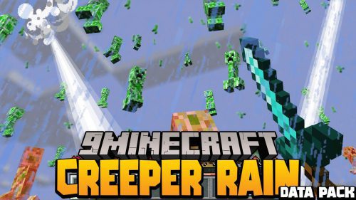 Creeper Rain Data Pack (1.19.3, 1.18.2) – Raining Creeper Challenge Thumbnail