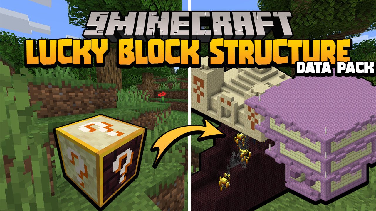 Overpowered Lucky Block Structure Data Pack 1.18.1, 1.17.1 (Instant Structure) 1