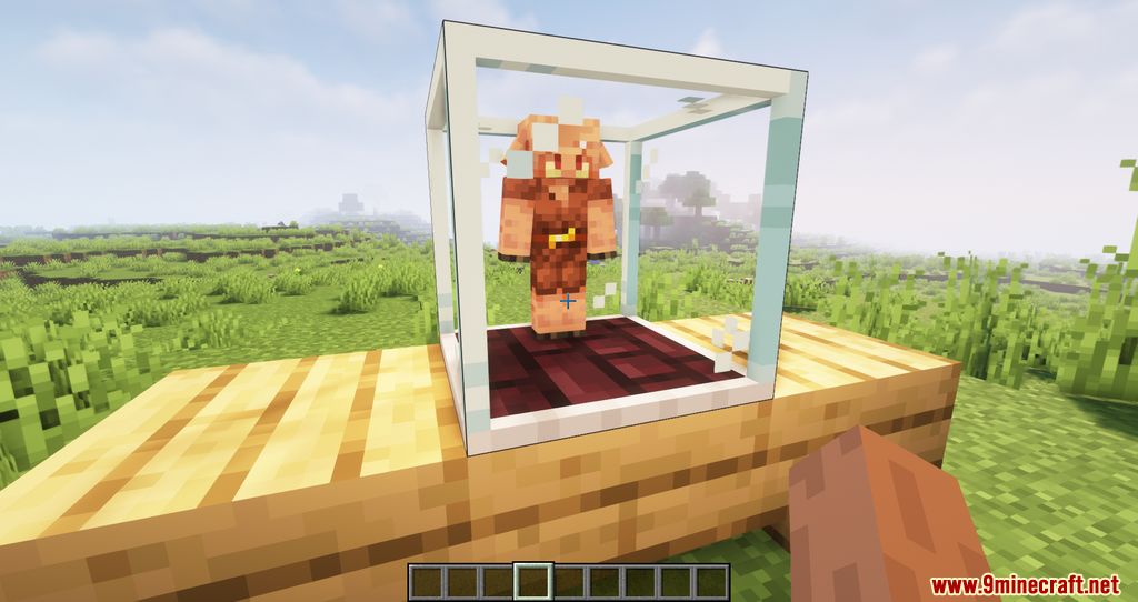 Easy Piglins Mod (1.21.1, 1.20.1) - Piglin in a box of Glass 6