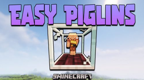 Easy Piglins Mod (1.20.4, 1.19.4) – Piglin in a box of Glass Thumbnail