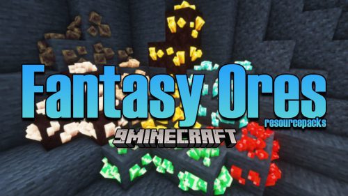 Fantasy Ores Resource Pack (1.20.4, 1.19.4) – Texture Pack Thumbnail
