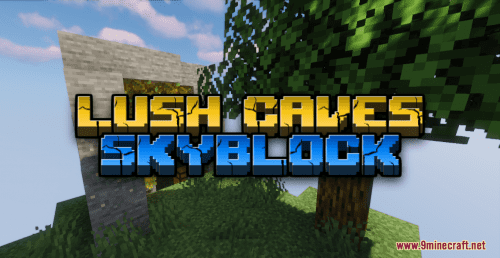 Lush Caves Skyblock Map 1.18 for Minecraft Thumbnail