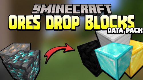 Minecraft But Ores Drop Block Of Ores Data Pack 1.18.1, 1.17.1 (Easy Ore) Thumbnail