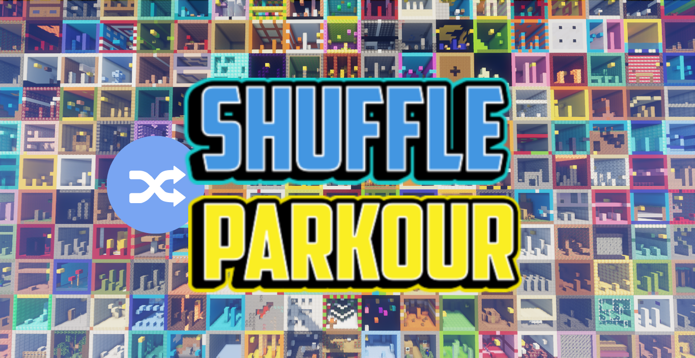 Shuffle Parkour Map (1.21.1, 1.20.1) - 222 Different Parkour Stages! 1