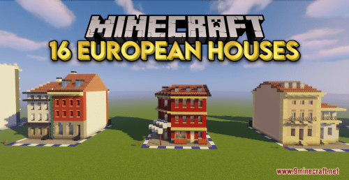 16 European Houses Map (1.19.3, 1.18.2) – One-Chunk European Houses Thumbnail