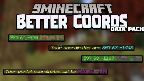 Better Coords Data Pack (1.19.3, 1.18.2) – On-screen Coordinates Thumbnail
