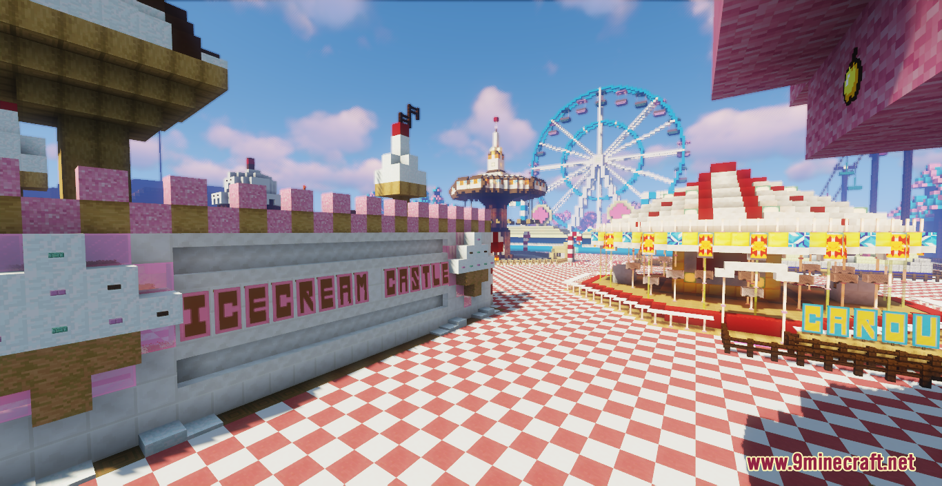 Confectionary Carnival Map (1.20.4, 1.19.4) - Candyland Amusement-themed Park 4