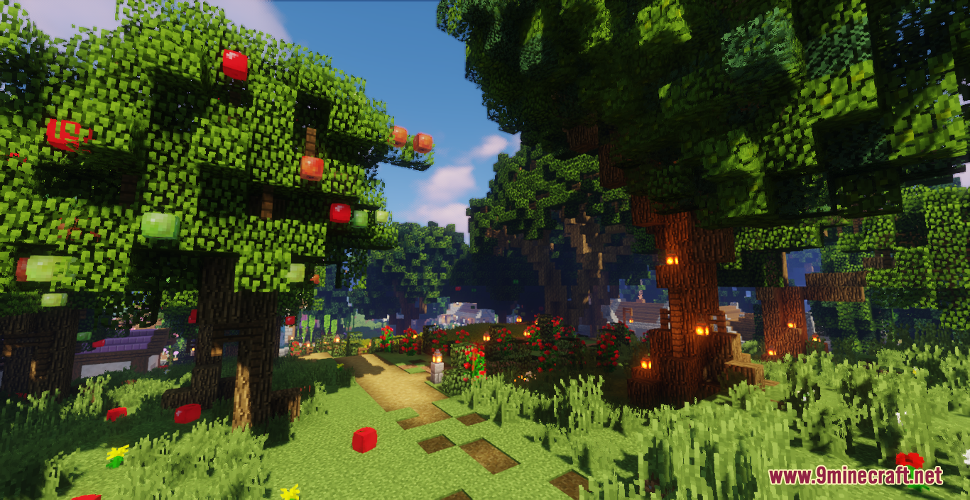 Fantasy Village And Botanist's Cabin Map (1.19.3, 1.18.2) - Magical Village 2