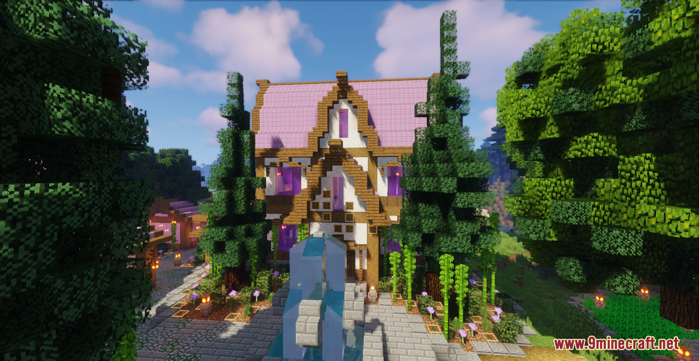 Fantasy Village And Botanist's Cabin Map (1.19.3, 1.18.2) - Magical Village 4