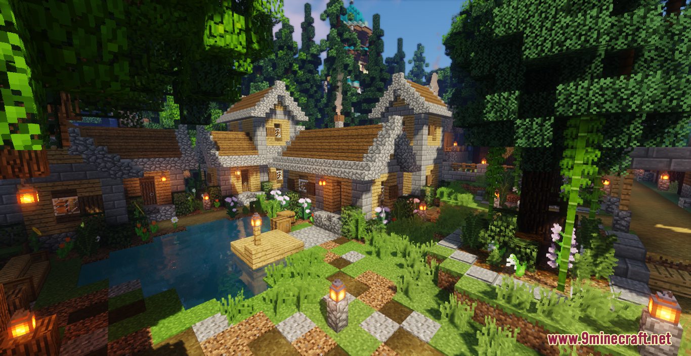 Fantasy Village And Botanist's Cabin Map (1.19.3, 1.18.2) - Magical Village 7