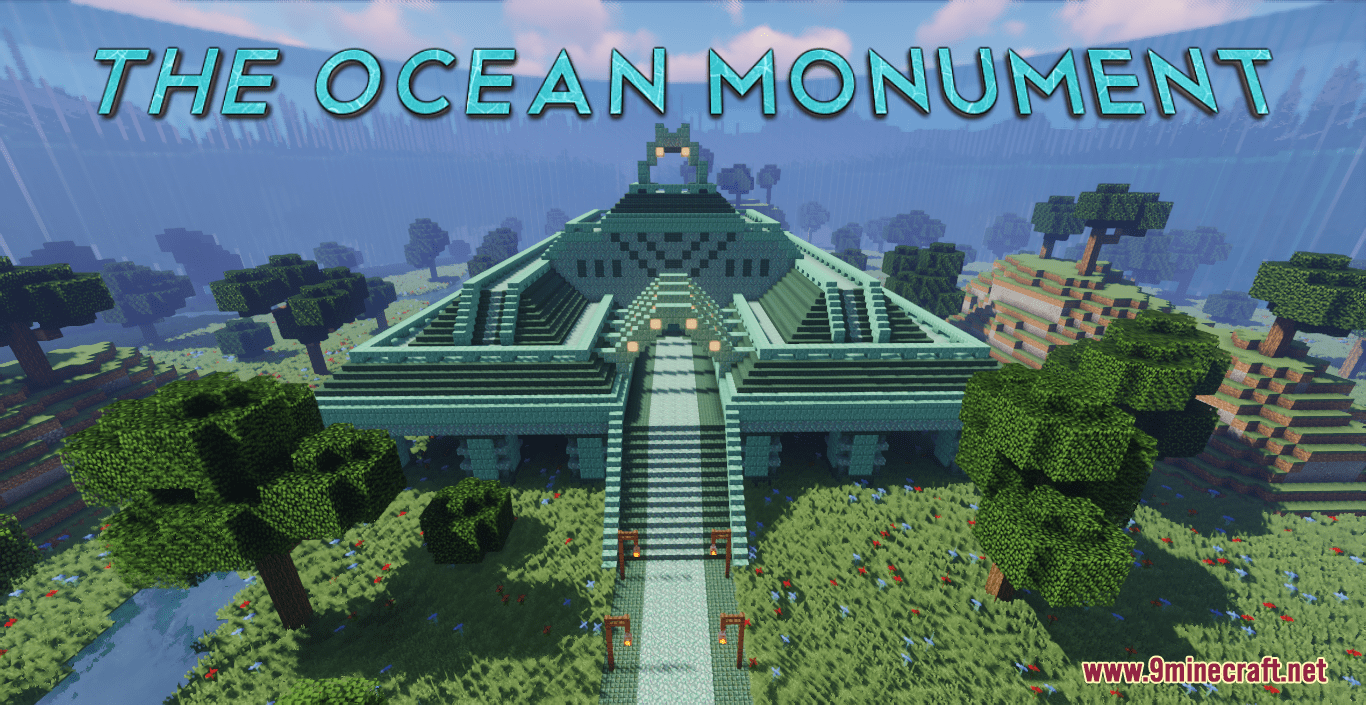 The Ocean Monument Map (1.20.4, 1.19.4) - The Coolest Survival Base 1