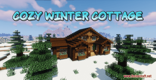 Cozy Winter Cottage Map (1.21.1, 1.20.1) – A Cozy Shelter for Winter Thumbnail