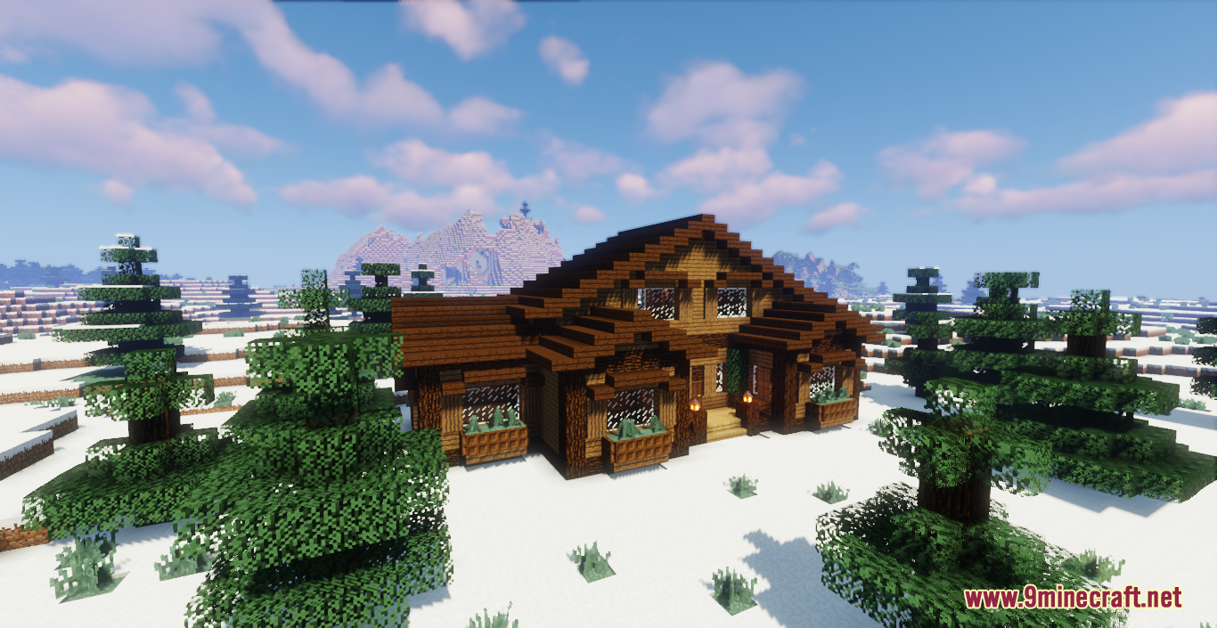 Cozy Winter Cottage Map (1.19.3, 1.18.2) - A Cozy Shelter for Winter 3