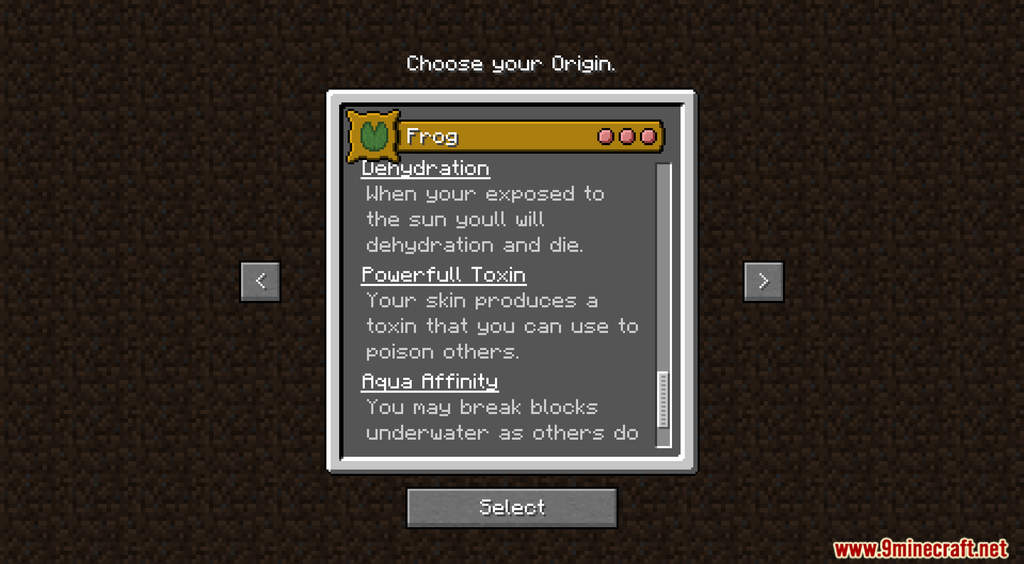 Frog Origin Data Pack 1.18.1, 1.17.1 (Becomes a Frog) 3