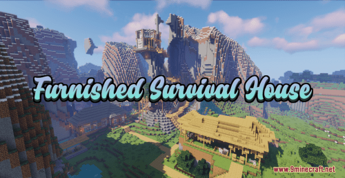 Furnished Survival House Map (1.20.4, 1.19.4) – The Perfect Starting House Thumbnail