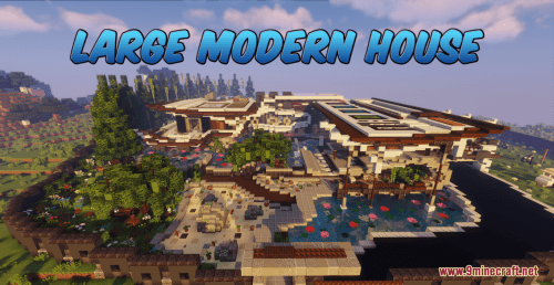 Large Modern House Map (1.20.4, 1.19.4) – A Complex House Creation Thumbnail
