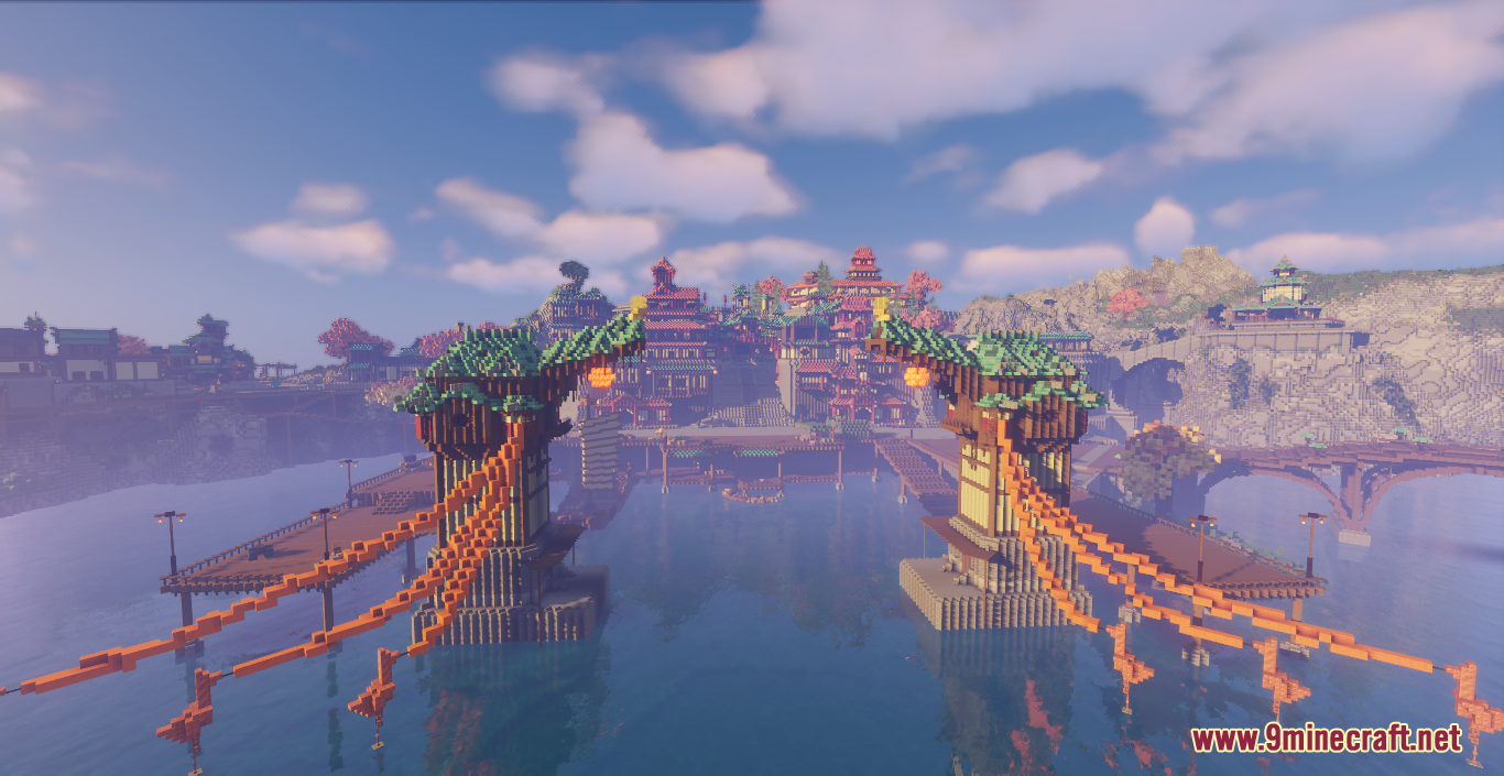 Liyue Harbour Map (1.19.4, 1.18.2) - Traditional Chinese City from Genshin Impact 2